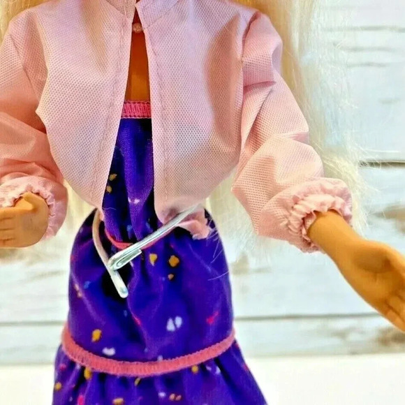 MATTEL BARBIE Blonde Hair Blue Eyes Jacket & Strapless Dress 12" Tall - Picture 8 of 11